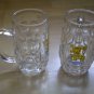 Lot 2 Lowenbrau Munchen Beer Stein 0.25L Glass Germany mug cup