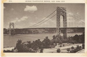 George Washington Bridge New York City rppc vintage postcard
