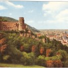Heidelberg Blick von der Scheffelterrasse vintage postcard Farbaufnahme