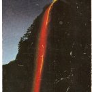 Yosemite National Park CA Fire Fall Glacier Point vintage postcard
