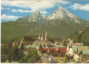 Berchtesgaden mit Watzmann Germany vintage postcard