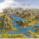 Lake Lucerne Switzerland vintage postcard