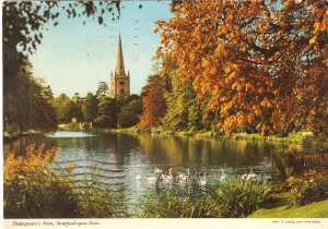 Stratford Upon Avon England Shakespeare Holy Trinity Church vintage postcard