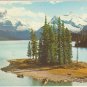 Canadian Rockies Maligne Lake Spirit Island Canada vintage postcard