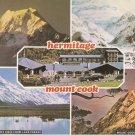 Hermitage Mount Cook Lake Pukaki New Zealand vintage postcard
