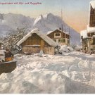 Garmisch Fruhlingsstrasse mit Alp und Zugspitze Germany vintage postcard