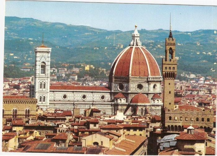 Firenze Florence Italy Panorama vintage postcard