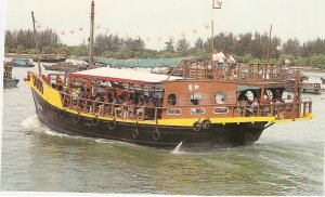 Chinese Junk Ann Hoe Water Tours Singapore boat postcard