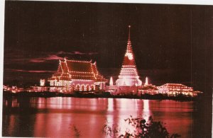 Phra Chedi Klangnam Samutprakan Thailand vintage postcard