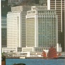 Mandarin Hotel Hong Kong harbour harbor Chinese junk vintage postcard