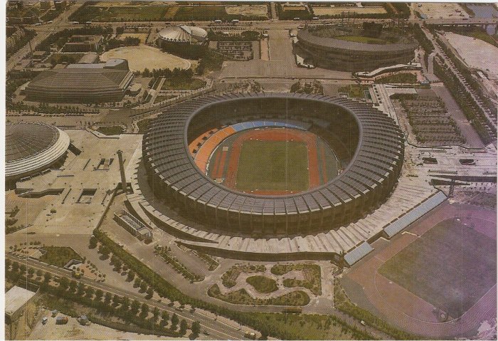 Seoul Olympic Main Stadium Korea vintage postcard