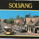 Solvang  Horse Drawn Trolley Danish town California vintage postcard