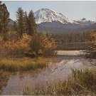 Lassen Peak Manzanita Lake Volcanic National Park California vintage postcard