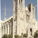 Grace Cathedral San Francisco CA Taylor St vintage postcard