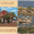 Rockport Massachusetts BEarskin Neck harbor vintage postcard