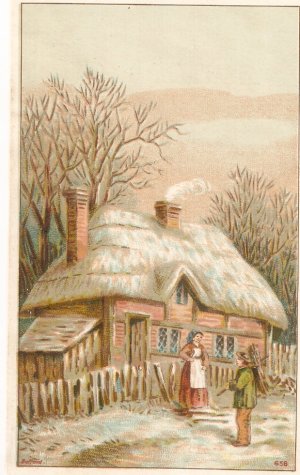 Dr Hartshorn Cough Balsam Trade Card cottage