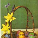 Easter Basket Eggs Hungarian? postcard 1983