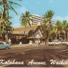 Kalakaua Avenue Waikiki Hawaii vintage postcard