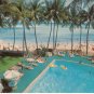 Waikiki Beach Outrigger Hotels Honolulu Hawaii vintage postcard