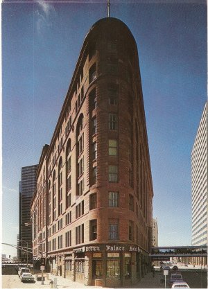 Street View Brown Palace Hotel Denver Colorado color postcard