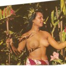 Beautiful Tahitian Maid Cook Island Tahiti vintage postcard