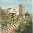 Copenhagen Denmark street scene tram vintage postcard