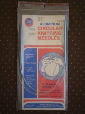 Circular Knitting Needles Boye Aluminum Points Size 6 29 inch