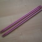 Double Point Knitting Needles 7" - Size 6 4 Aluminum Pink Vintage