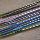 Crochet Hooks Aluminum Lot 10 Boye Susan Bates De Lux