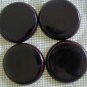 Vintage Coasters Wood Lacquerware Maroon 3" Lot 4 Plate