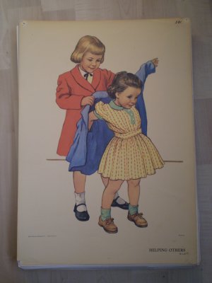 Helping Others Providence Lithograph Vintage Handsaker