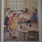 Newcomers Help Too Providence Lithograph Vintage Handsaker