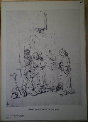Peter & John Beautiful Gate Temple Rembrandt Print MMA 1974