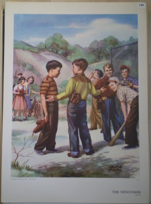 The Newcomer Providence Lithograph 1956 Foxley print