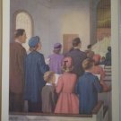 Together in Church Providence Lithograph Vintage Foxley print