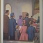 Together in Church Providence Lithograph Vintage Foxley print