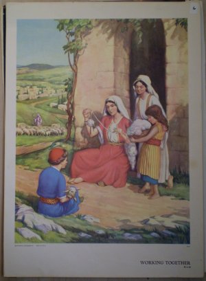 Working Together Providence Lithograph Vintage Love Print