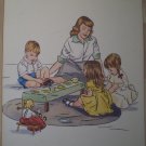 Tea Party Praying Grace Vintage Jenkins Litho Print Poster