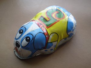 Vintage Blue Yone Dog Tin Wheels Japan #5