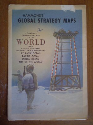 Hammond Global Strategy Maps Gazetteer Map of the World Vintage