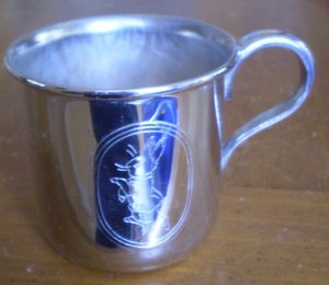 Wedgwood Silver Plate Beatrix Potter Cup Peter Rabbit 1984