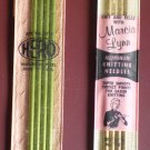 Double Point Knitting Needles 7" - Size 6 7 Aluminum Gold Green Vintage