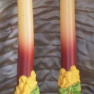 Avon Autumn Harvest Sculptured Tapers 10in 1983 Lot 2 In Box
