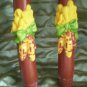 Avon Autumn Harvest Sculptured Tapers 10in 1983 Lot 2 In Box