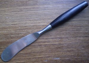 Dansk Designs IHQ Germany Butter Knife Black and Stainless 6.5in