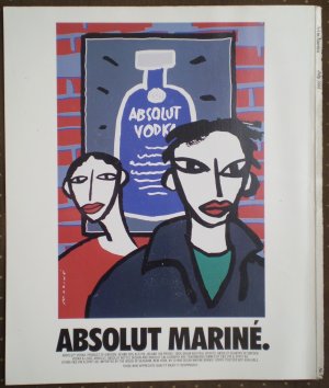 Absolut Vodka Ad lot Rodrigue Warhol Le Cocq Britto Marine 1995
