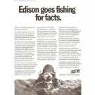Southern California Edison Vintage Ad 1971 Goes Fishing