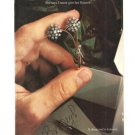 Diamond is Forever De Beers 1977 Vintage Ad Flower Brooch pin