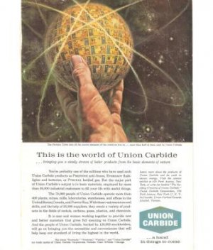 Union Carbide Periodic Table Eveready Prestone Pyrofax Vintage Ad 1961