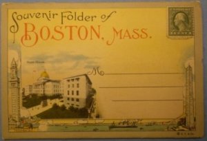 Boston Massachusetts Souvenir Folder Photographs Vintage
